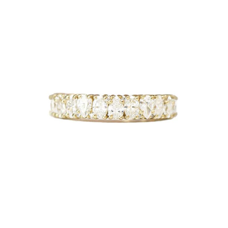 Women’s filigree engagement rings-Oval & Pear Confetti Diamond Mosaic Band