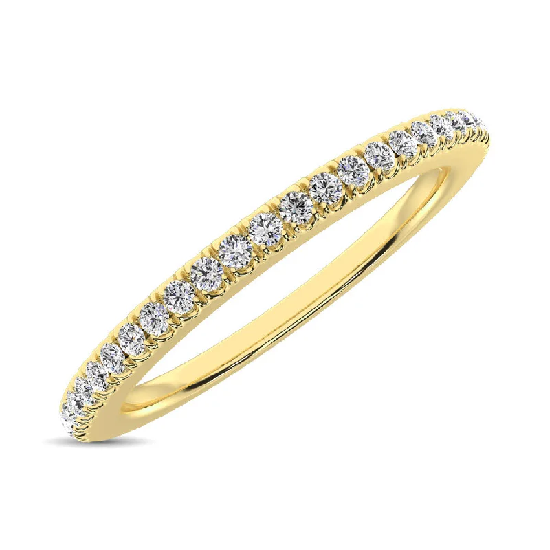 Women’s yellow diamond engagement rings-14K Yellow Gold 1/6 Ct.Tw. Diamond Stackable Band