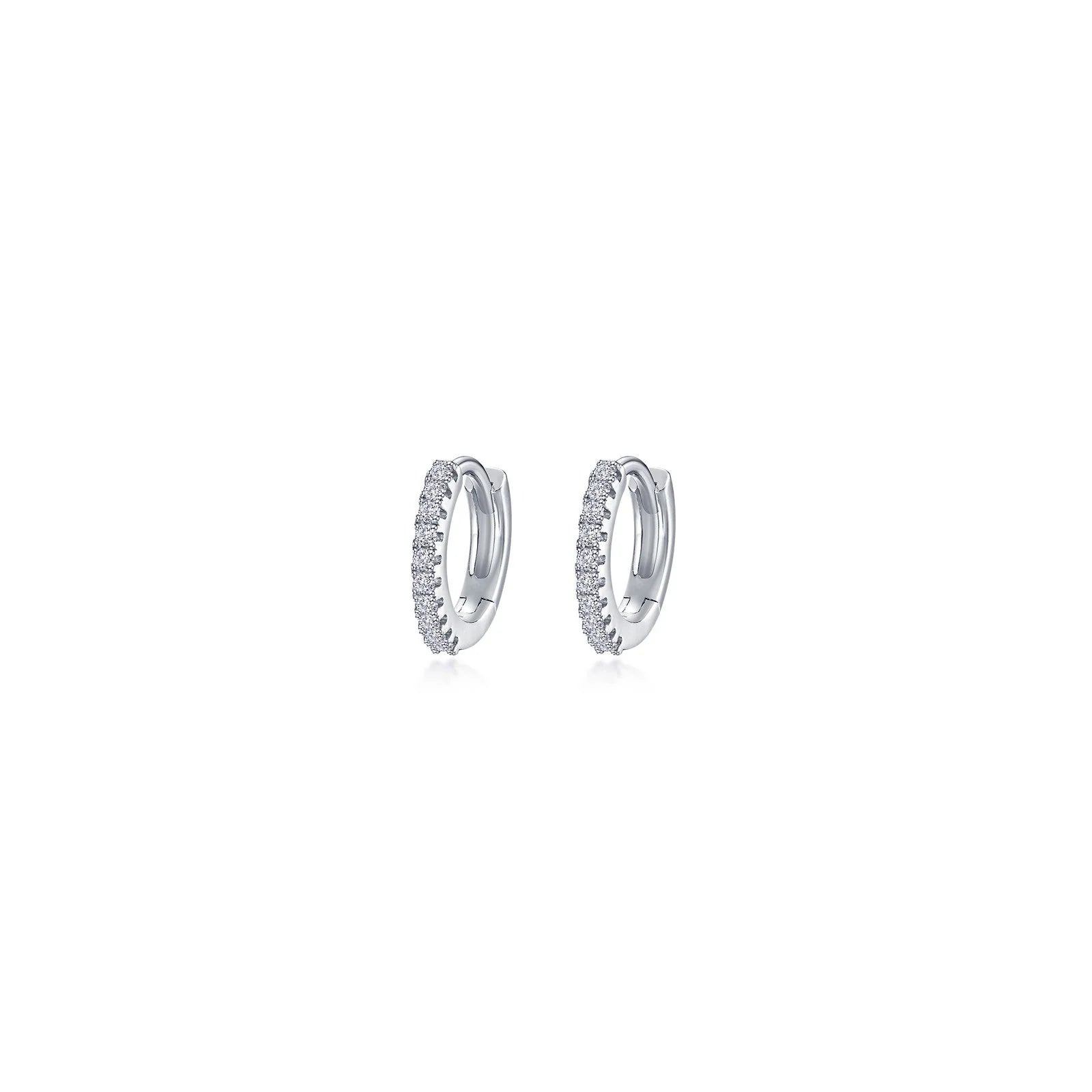 Women’s pearl drop hoop earrings-Lafonn Simulated Diamond 11mm Huggie Hoop Earrings E0620CLP00