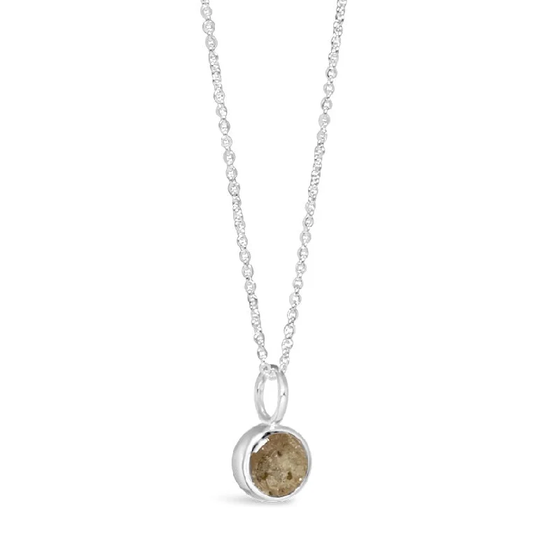 Women’s diamond necklaces-Round Sand Necklace