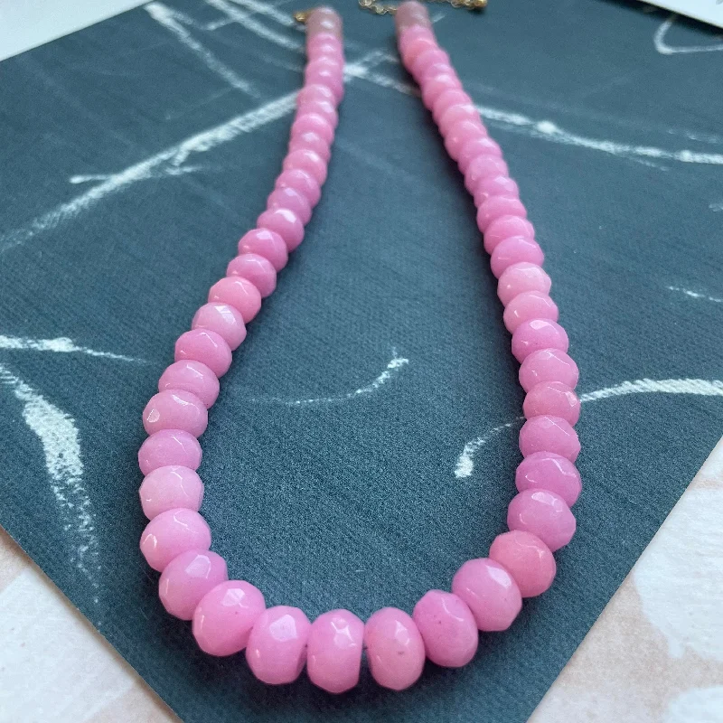 Women’s crystal drop necklaces-Bubblegum Necklace