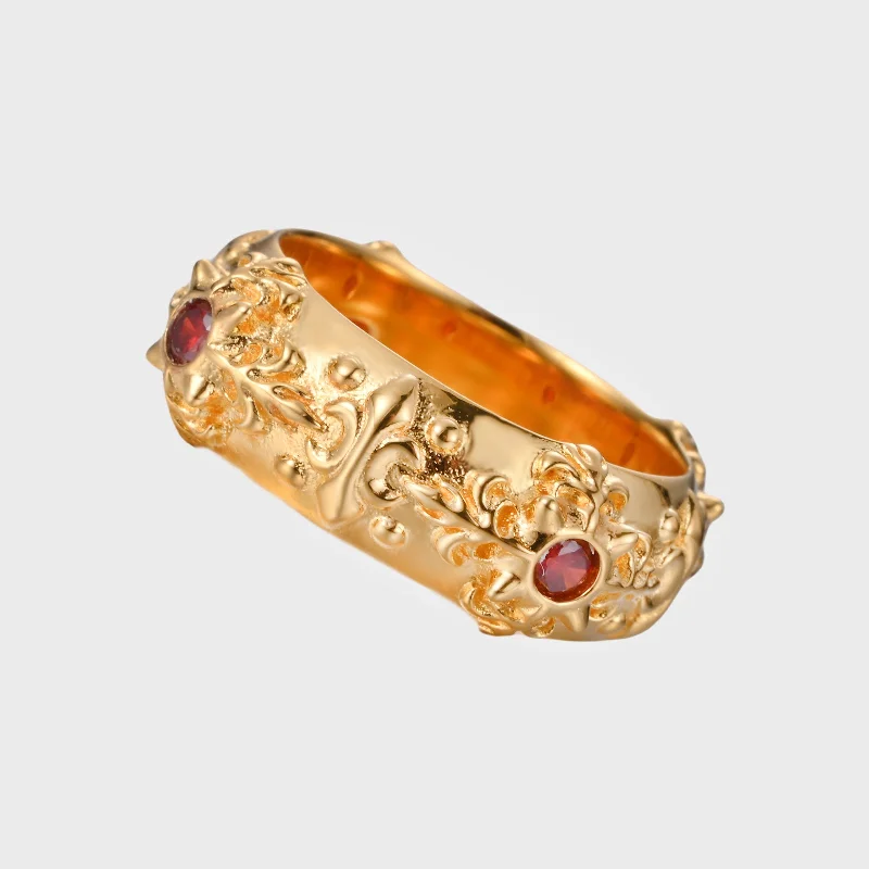 Women’s sparkling rings-Sacred - Gold Ring