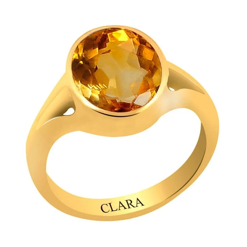 Women’s bold rings-Certified Citrine Sunehla Zoya Panchdhatu Ring 3.9cts or 4.25ratti