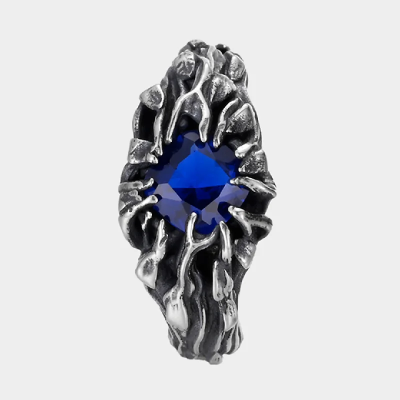 Women’s blue diamond rings-Tree of Tales - Blue Ring