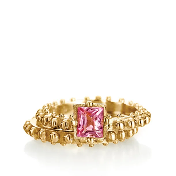 Women’s textured rings-BOHEME ELISE TOURMALINE RING