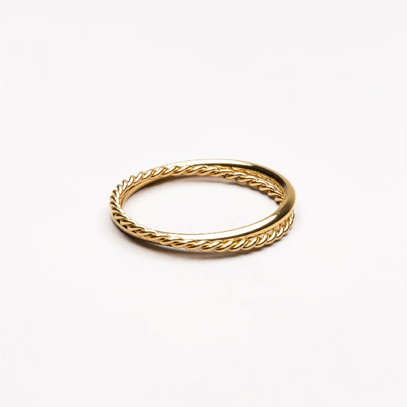 Women’s minimalist rings-Harmony Double Ring