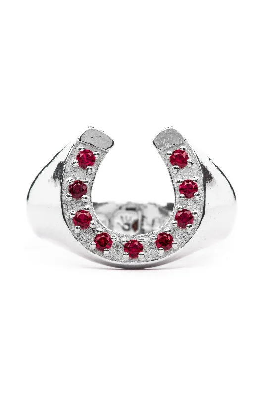 Women’s designer rings-Good Luck Ring - Ruby