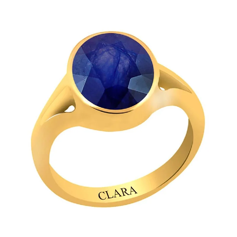 Women’s large gemstone rings-Certified Blue Sapphire (Neelam) Zoya Panchdhatu Ring 4.8cts or 5.25ratti