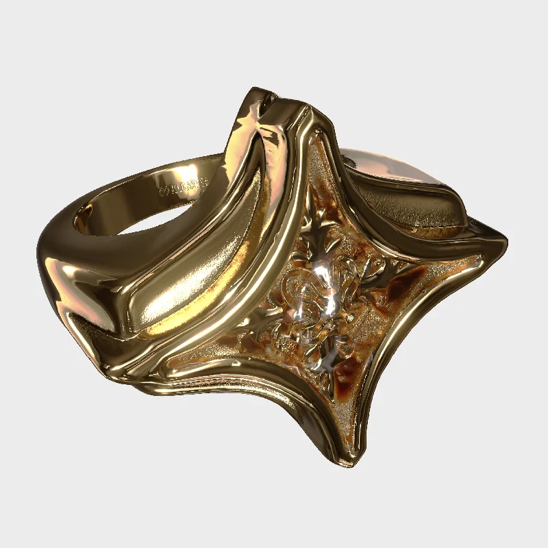 Women’s large rings-Ecstasy - Gold Ring