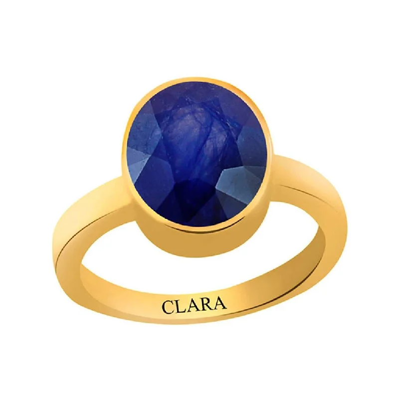 Women’s diamond stackable rings-Certified Blue Sapphire (Neelam) Elegant Panchdhatu Ring 3.9cts or 4.25ratti