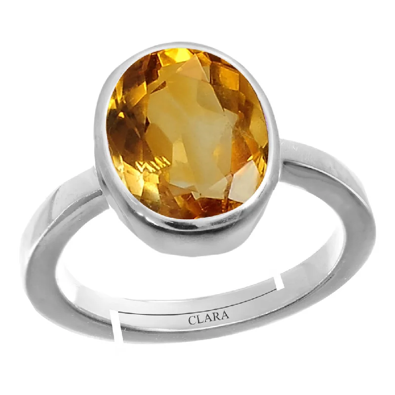 Women’s matching rings set-Certified Citrine Sunehla 7.5cts or 8.25ratti 92.5 Sterling Silver Adjustable Ring