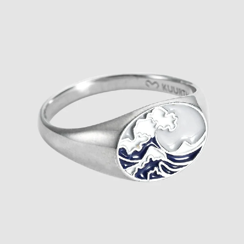 Women’s stylish rings-The Great Wave off Kanagawa - Ring