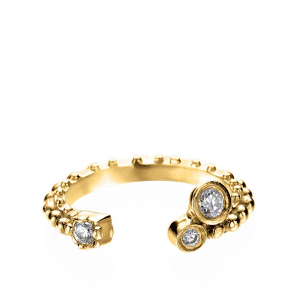 Women’s geometric rings-BOHEME CROWN TROIS DIAMOND RING