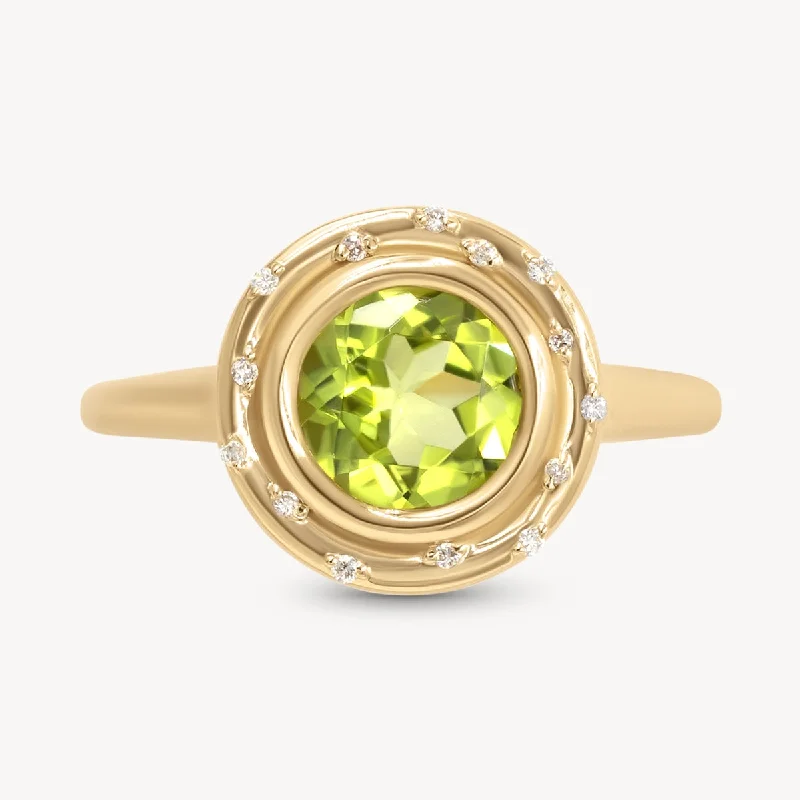 Women’s stackable rings-Peridot Spotlight Ring