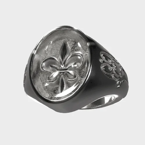 Women’s silver plated rings-Fleur de Lis - Ring