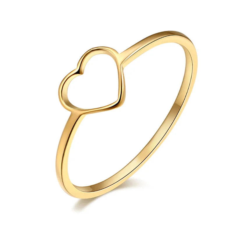 No. 2 Cut Heart-Shaped Ring Gold