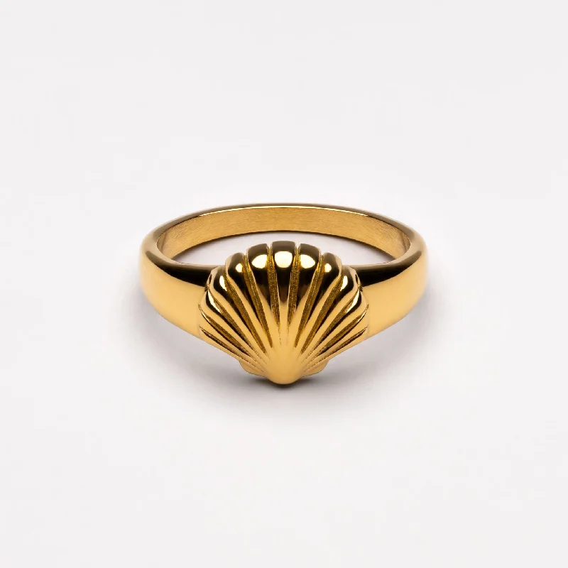 Women’s cocktail rings-Seashell Ring