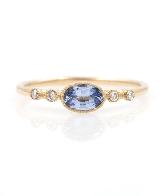 Women’s dazzling rings-Ceylon Sapphire Dew Ring