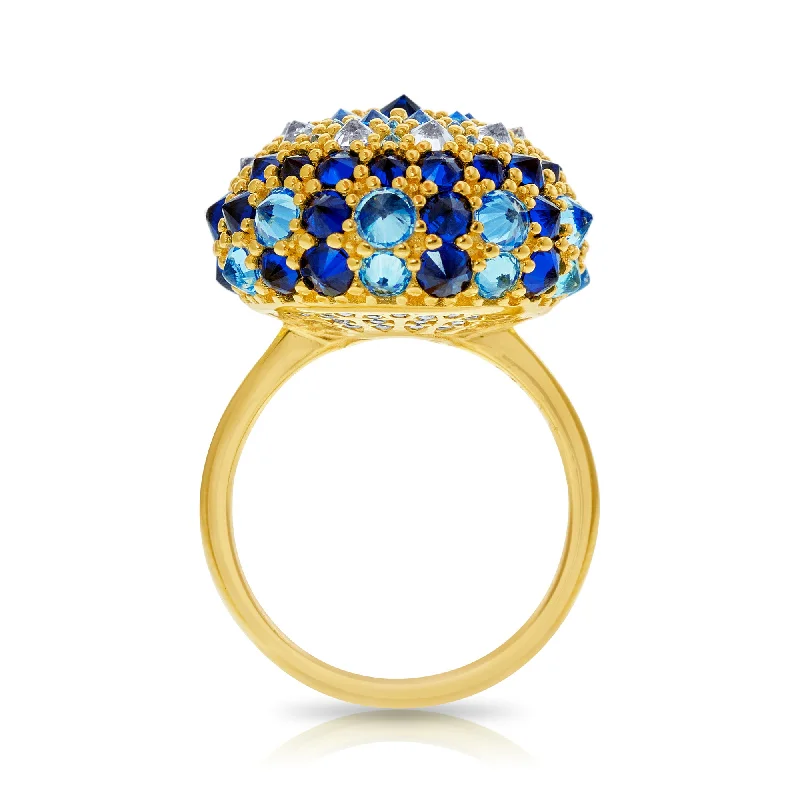 Women’s classic rings-Cleopatra (Evil Eye) Bonbon Cocktail Ring - Gold