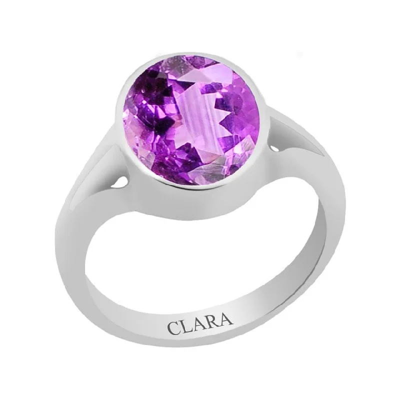 Women’s infinity rings-Certified Amethyst (Katela) Zoya Silver Ring 3cts or 3.25ratti