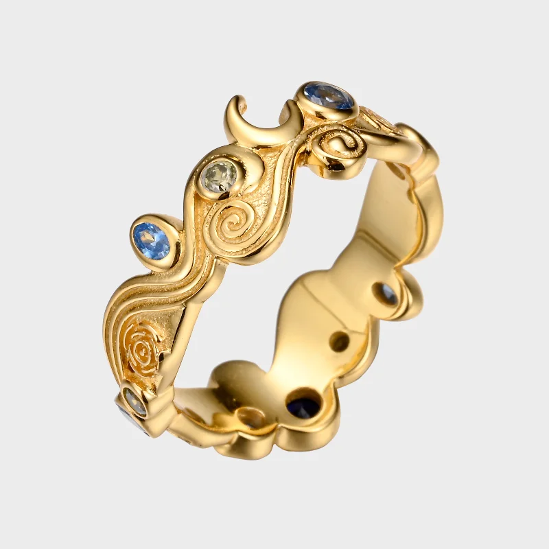 Women’s elegant rings-Starry Night - Gold Ring