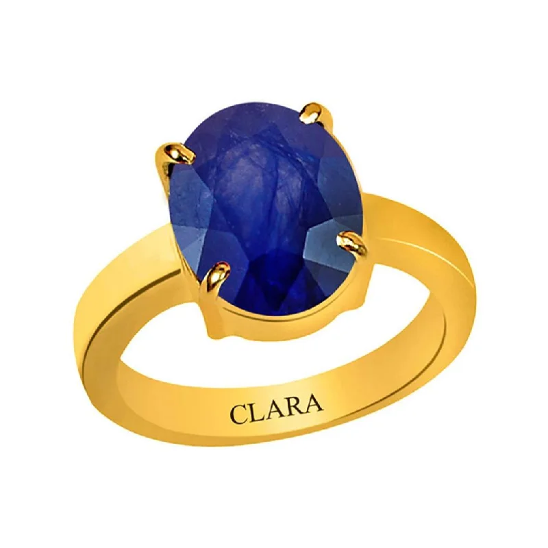 Women’s infinity rings-Certified Blue Sapphire (Neelam) Prongs Panchdhatu Ring 3.9cts or 4.25ratti