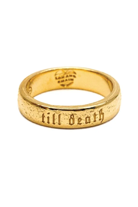 Women’s simple gold rings-Till Death Ring | Gold