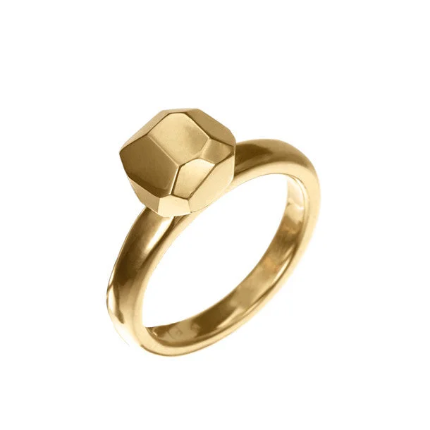 Women’s luxury engagement rings-FACETTE SOLITAIRE RING