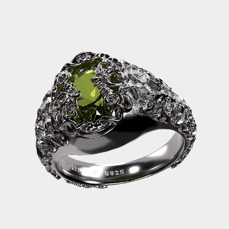 Women’s chunky rings-Guilty - Green Ring