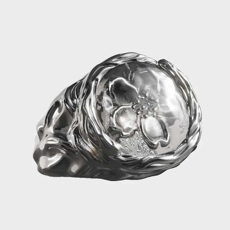 Women’s sterling silver rings-Sakura - Shiny Ring