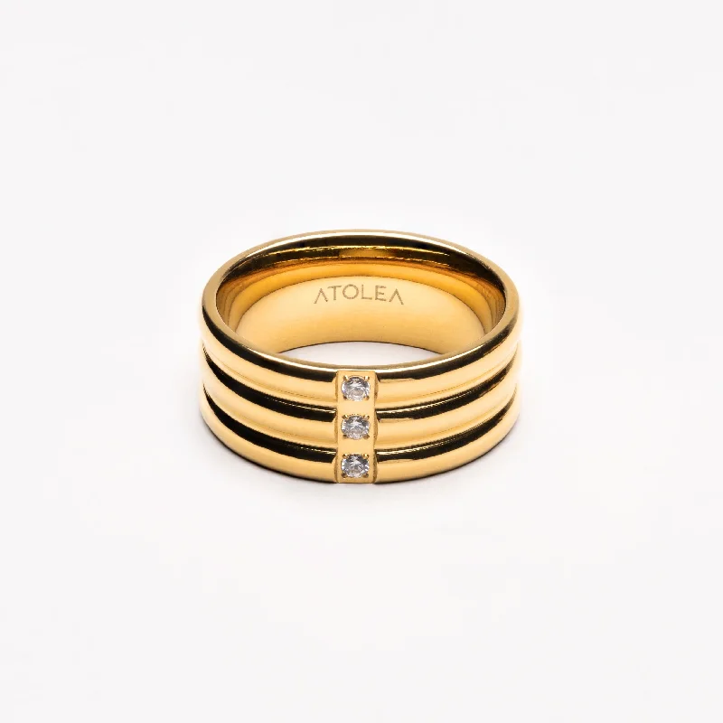 Women’s silver plated rings-Stellar Bold Ring