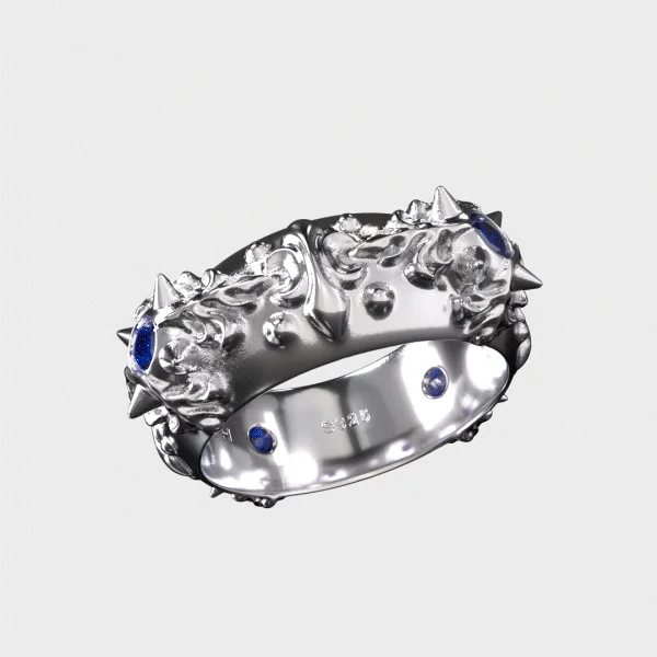 Women’s solitaire rings-Sacred - Blue Ring