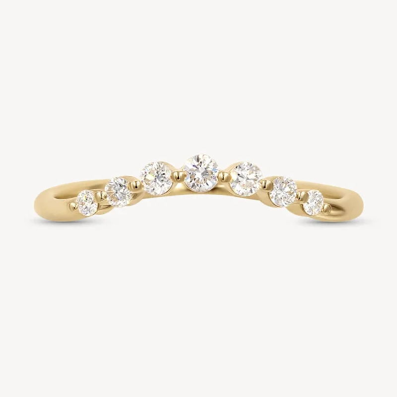 Women’s promise rings-Wide Celestial Arch Ring