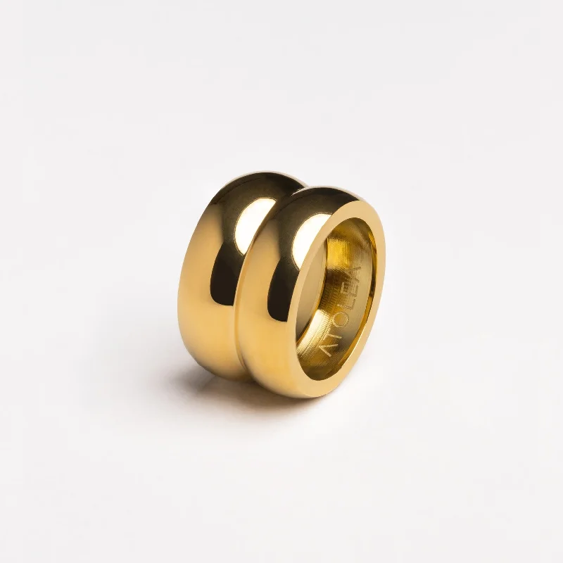 Women’s designer rings-Double Chunky Ring