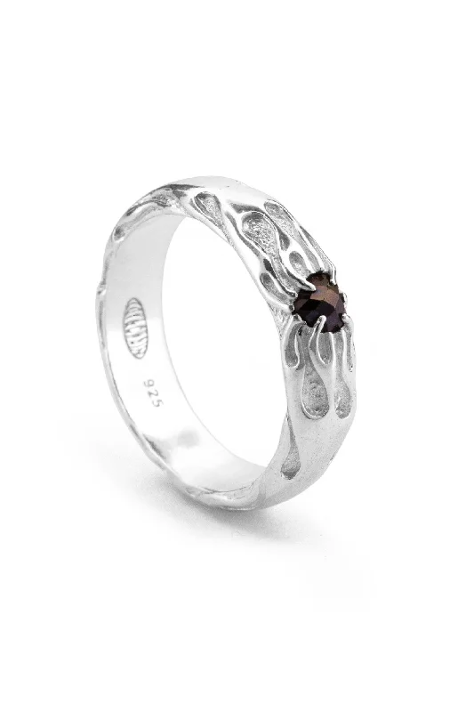 Women’s classic rings-Lil' Flaming Heart Ring Onyx