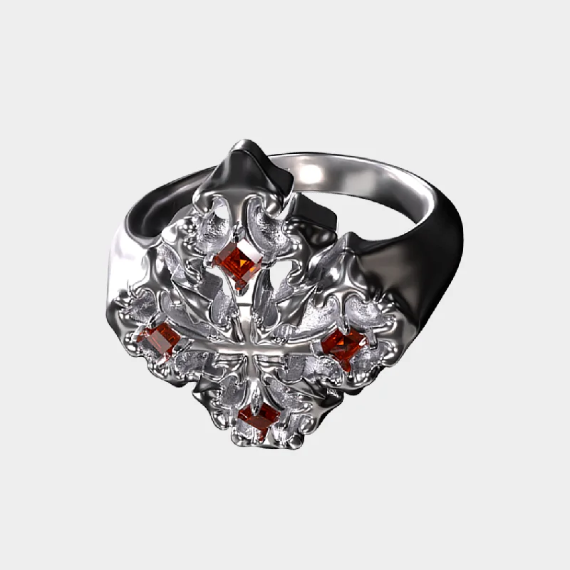 Women’s cocktail gemstone rings-Siege - Ring