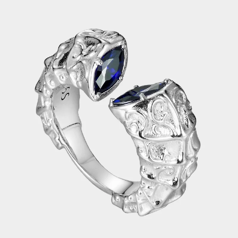 Women’s large statement rings-Runar Blue - Ring