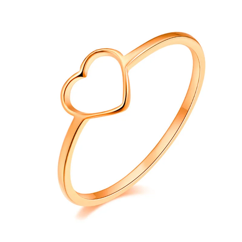 No. 2 Cut Heart-Shaped Ring Rose Gold