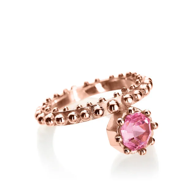 Women’s simple gold rings-BOHEME DIADEME TOURMALINE RING