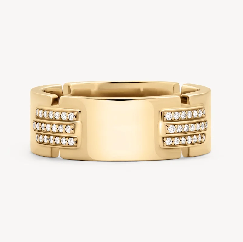 Women’s cocktail rings-Luxe Latch Eternity Ring